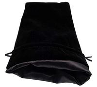 Black Velvet Dice Bag with Black Satin Lining (6''x8'')