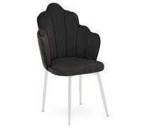 Premier Chair Orsina Tian - Black Velvet, Chrome Legs