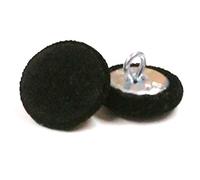 Black Velvet Fabric Covered Buttons, 10mm, 16mm, 18mm, 20mm, 23mm, 25mm, 31mm, 37mm (16mm (5/8"))
