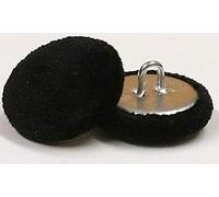 Black Velvet Fabric Covered Buttons, 10mm, 16mm, 18mm, 20mm, 23mm, 25mm, 31mm, 37mm (18mm (23/32"))