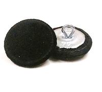 Black Velvet Fabric Covered Buttons, 10mm, 16mm, 18mm, 20mm, 23mm, 25mm, 31mm, 37mm (20mm (3/4"))