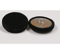 Black Velvet Fabric Covered Buttons, 10mm, 16mm, 18mm, 20mm, 23mm, 25mm, 31mm, 37mm (25mm (1"))