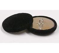 Black Velvet Fabric Covered Buttons, 10mm, 16mm, 18mm, 20mm, 23mm, 25mm, 31mm, 37mm (31mm (1 1/4"))