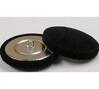 Black Velvet Fabric Covered Buttons, 10mm, 16mm, 18mm, 20mm, 23mm, 25mm, 31mm, 37mm (37mm (1 1/2"))