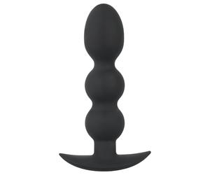 Black Velvet Heavy - 145g Beaded Anal Plug (Black)