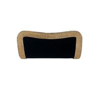 Black Velvet Inlaid Rhinestones Evening Bag French Versatile Clutch Purses