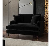 Black Velvet Love Seat - Payton