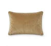 Black Velvet Lumbar Pillow Cover Decorative Cushion Case Soft Ribbed Texture Sofa Couch Bed Home Decor Durable Zipper Closure (Khaki, King (20 x 36 Inches))