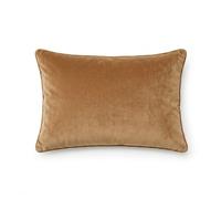 Black Velvet Lumbar Pillow Cover Decorative Cushion Case Soft Ribbed Texture Sofa Couch Bed Home Decor Durable Zipper Closure (Tan, King (20 x 36 Inches))