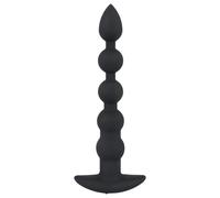 Black Velvet - Rechargeable 5-Bead Anal Vibrator (Black)
