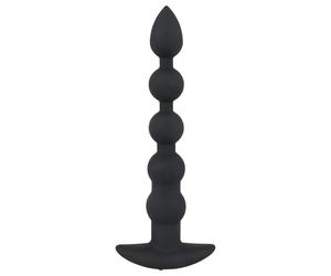 Black Velvet - Rechargeable 5-Bead Anal Vibrator (Black)