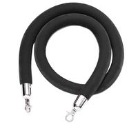 Black Velvet Stanchion Rope with Silver Hooks 3/4/5 Ft Thick VIP Queue Barrier for Hotel Hospital & Bank Crowd Control Velvet Ropes for Event Management