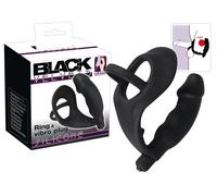 Black Velvets Cock Ring and Vibrating Anal Plug