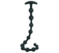 Black Velvets Anal Beads Silicone Black 50 cm