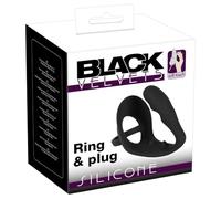 Black Velvets Cock Ring And Anal Plug