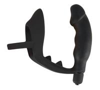 Black Velvets Men Ring & Vibro Plug Vibrator Black 11.2 cm