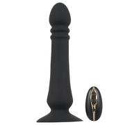 Black Velvets - rechargeable thrusting anal vibrator (black)