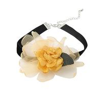 Black Velvets Strip With Large Flower Choker Necklace For Women Girls Trendy Fashion Jewelry On Neck Accessories Gifts Flower Choker Necklaces For Women Red