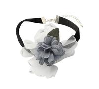 Black Velvets Strip With Large Flower Choker Necklace For Women Girls Trendy Fashion Jewelry On Neck Accessories Gifts Flower Choker Necklaces For Women Red