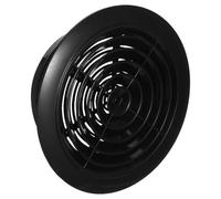 Black Vent Cover with Built-in Mesh Screen 8 Inch Louvered Grille | ABS Plastic Material, Energy Saving Design, for Hvac Ducts and Ceiling Vents, Insect Protection