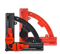 (Black) Versatile 90-Degree Corner Clamp for Woodworking, Adjustable Angles, Quick-Lock, Dual-Scale Measurement, Durable ABS Plastic