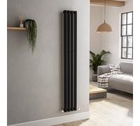 Black Vertical Oval Panel Radiator - Sorrento Tall Designer Range - Various Sizes