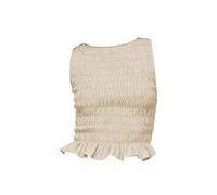 Black Vest Tops for Women Small Cami Sleeveless Tight Small Shirt Ruffled Short Tank Tops T Shirt for Party Yoga Gym Sport 2025 Summer (Beige, S)