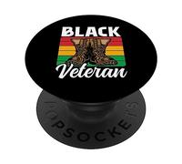 Black Veteran Soldier Military African American Us Usa PopSockets Adhesive PopGrip