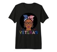 Black Veteran Women African American Female Army Soldier Premium T-Shirt