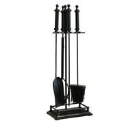 Black Victorian Four Piece Fireplace Companion Set Traditional Fireside Tools 64cm