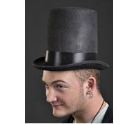 Black Victorian Stovepipe Top Hat