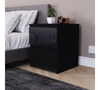 (Black) Vida Designs Glinton 2 Drawer Bedside Chest