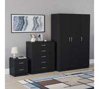 (Black) Vida Designs Riano 3 Piece Bedroom Set 11