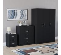 (Black) Vida Designs Riano 3 Piece Bedroom Set 13