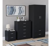 (Black) Vida Designs Riano 3 Piece Bedroom Set 5