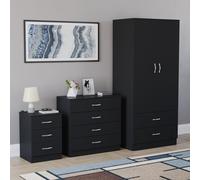 (Black) Vida Designs Riano 3 Piece Bedroom Set 6