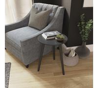 (Black) Vida Designs Round Side End Coffee Bedside Table