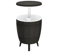 vidaXL 3-in-1 Ice Cooler Table Black Polypropylene