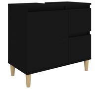 vidaXL Bathroom Cabinet Black 65x33x60 cm Engineered Wood