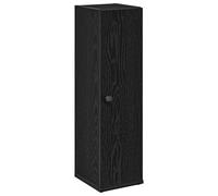 vidaXL Bathroom Cabinet with Roll Holder Black 20.5x22x72 cm