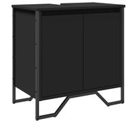 vidaXL Bathroom Sink Cabinet Black 60x35x60 cm Engineered Wood