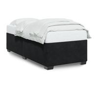 vidaXL Bed Frame without Mattress Black 90x190 cm Single Velvet