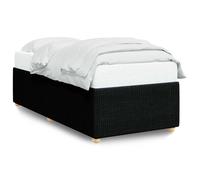 (black) vidaXL Bed Frame Mattress Foundation Bed Base Bedstead Dark Grey Single Fabric
