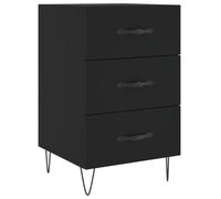 (black) vidaXL Bedside Cabinet Bedside Table Nightstand Grey Sonoma Engineered Wood