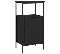 Bedside Storage Cabinet Bedroom Furniture Unit w/ Door & Compartment Side Table