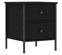(black) vidaXL Bedside Cabinets Side Table Nightstand Bedside Table Engineered Wood