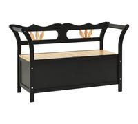 Vidaxl Bench Black 107X45X75.5 Cm Solid Wood Fir Benches