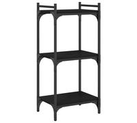 (black) vidaXL Bookcase Bookshelf Storage Cabinet Rack Book Shelf Engineered Wood