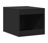 (black) vidaXL Cat Litter Box Enclosure Cat House End Table Engineered Wood