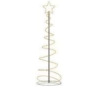 vidaXL Christmas Tree Light Cone - 120 LED Lights - Warm White - 180 cm Metal Spiral - Indoor/Outdoor Use with 8 Light Modes